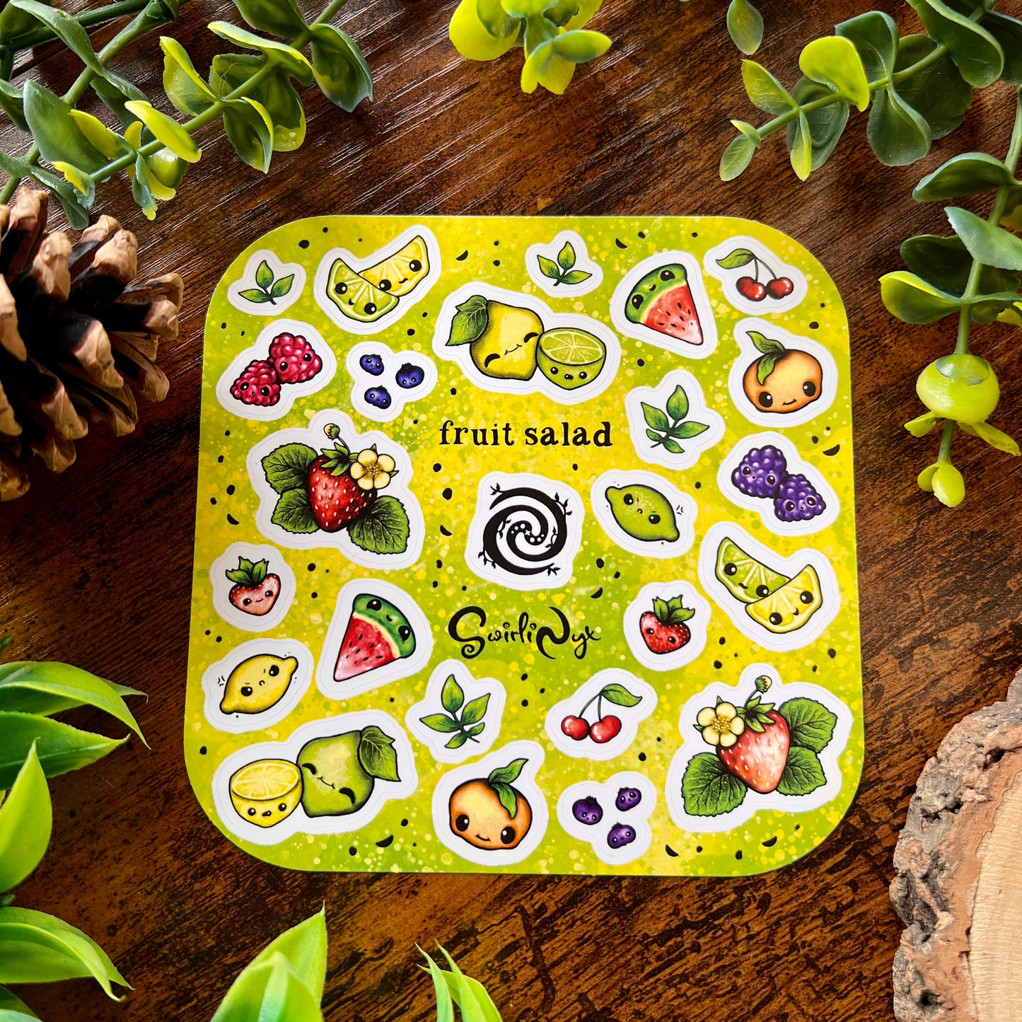 Bright Fruit Salad Sticker Sheet