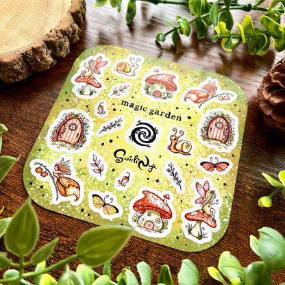 Red Magic Garden Sticker Sheet