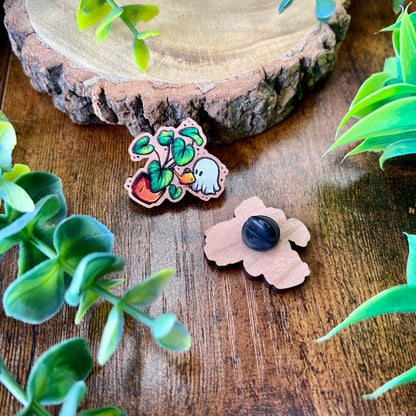 Plant Ghost Wooden Pin