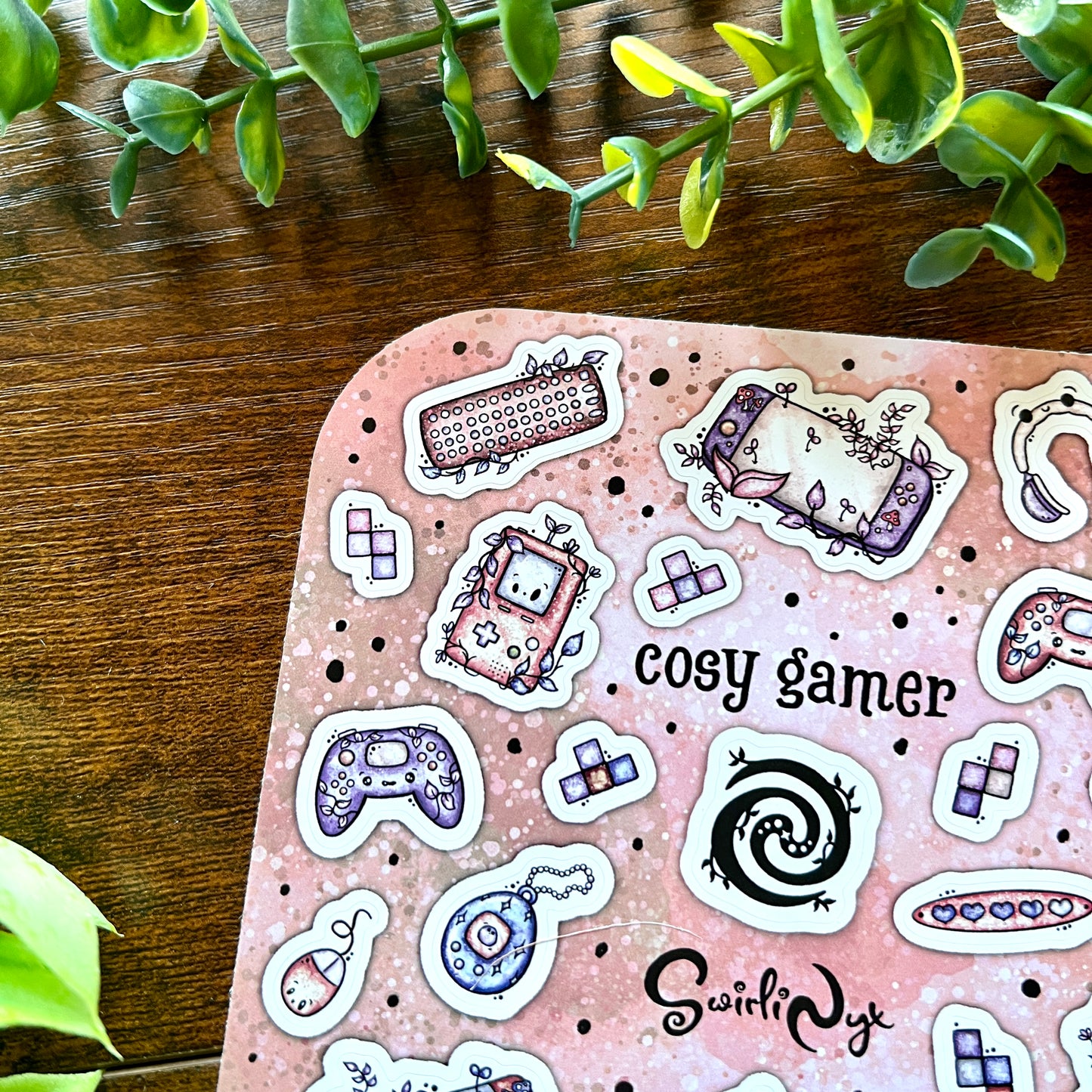 Pink Cosy Gamer Sticker Sheet