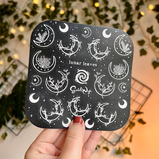 Dark Lunar Leaves Sticker Sheet