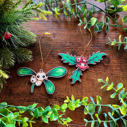 Berry Wooden Christmas Decoration Set