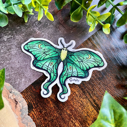 Lunar Moth Clear Sticker