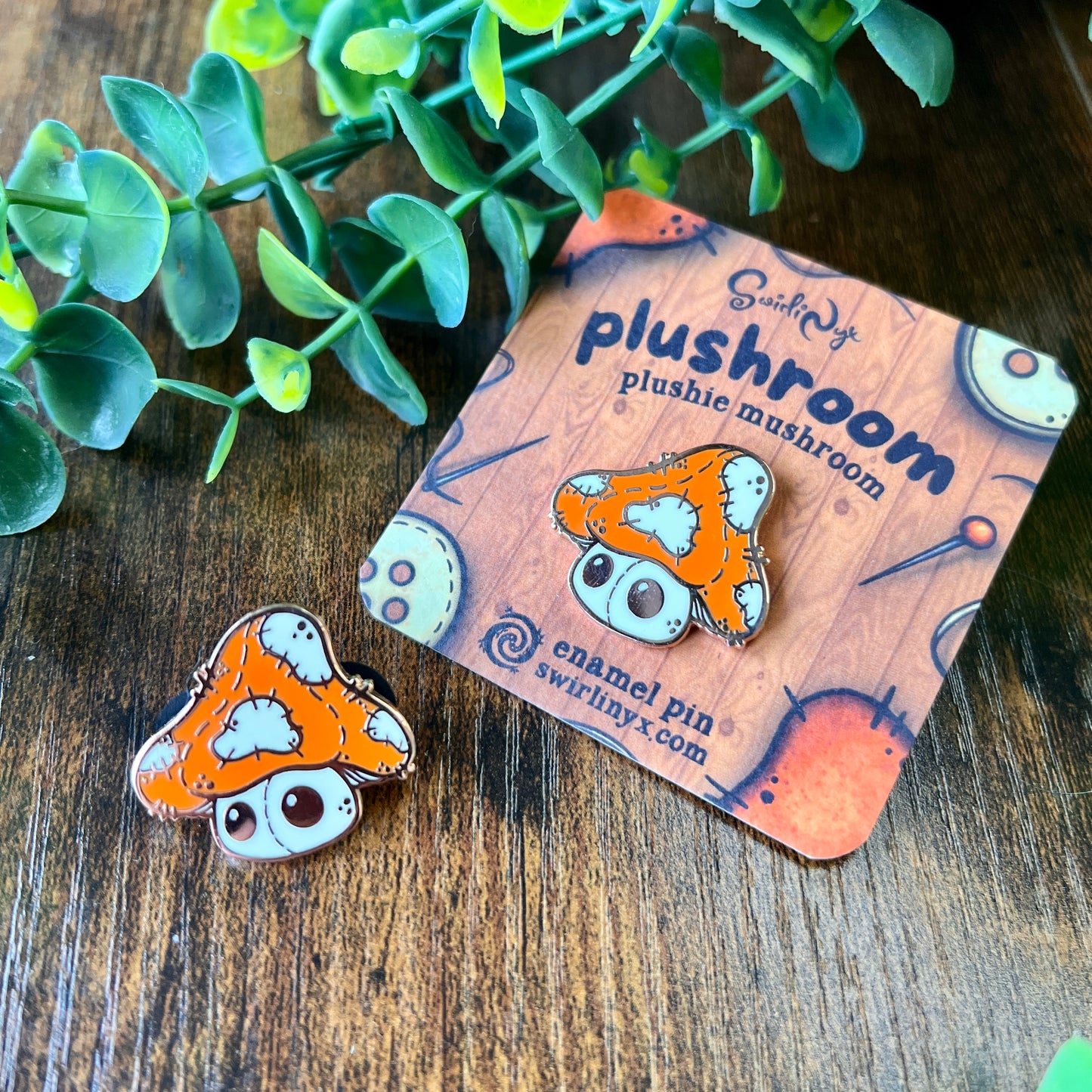 Plushroom the Mushroom Enamel Pin