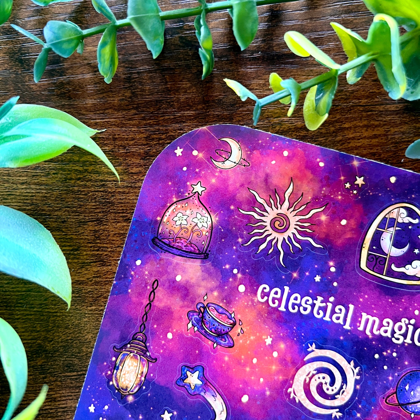 Celestial Magic Purple Sticker Sheet