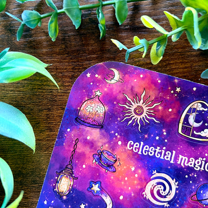 Celestial Magic Purple Sticker Sheet