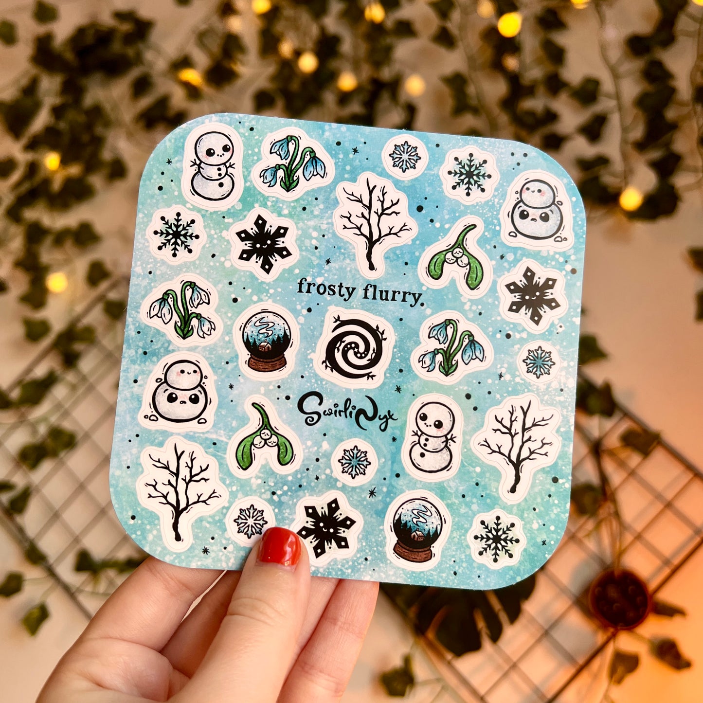 Blue Frosty Flurry Sticker Sheet