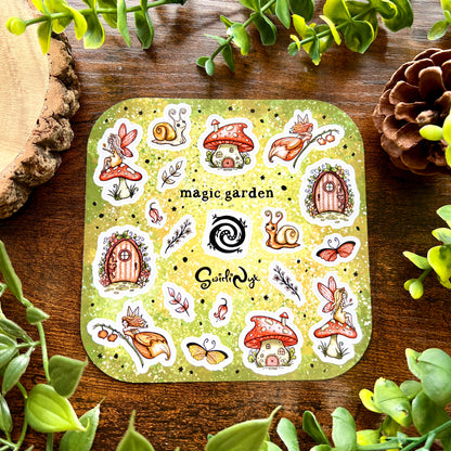 Red Magic Garden Sticker Sheet