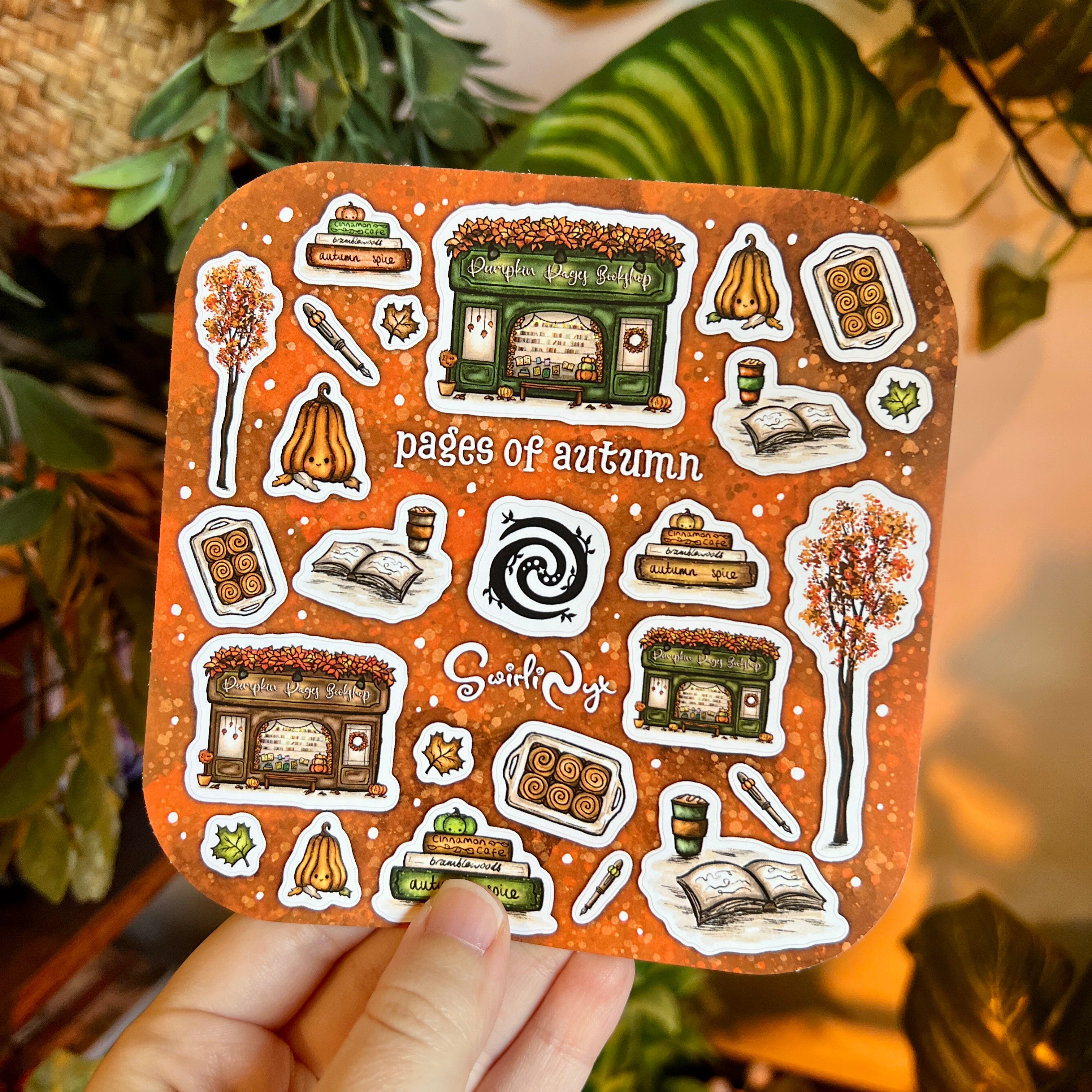 Pages of Autumn Orange Sticker Sheet