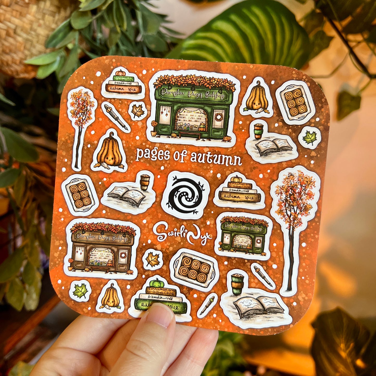 Pages of Autumn Orange Sticker Sheet