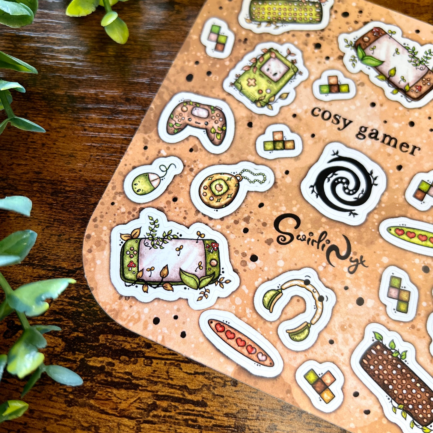 Neutral Cosy Gamer Sticker Sheet