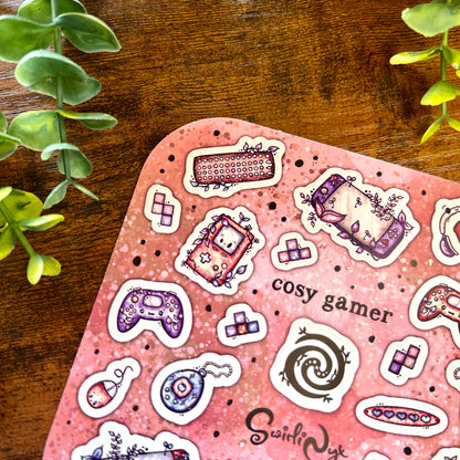 Pink Cosy Gamer Sticker Sheet