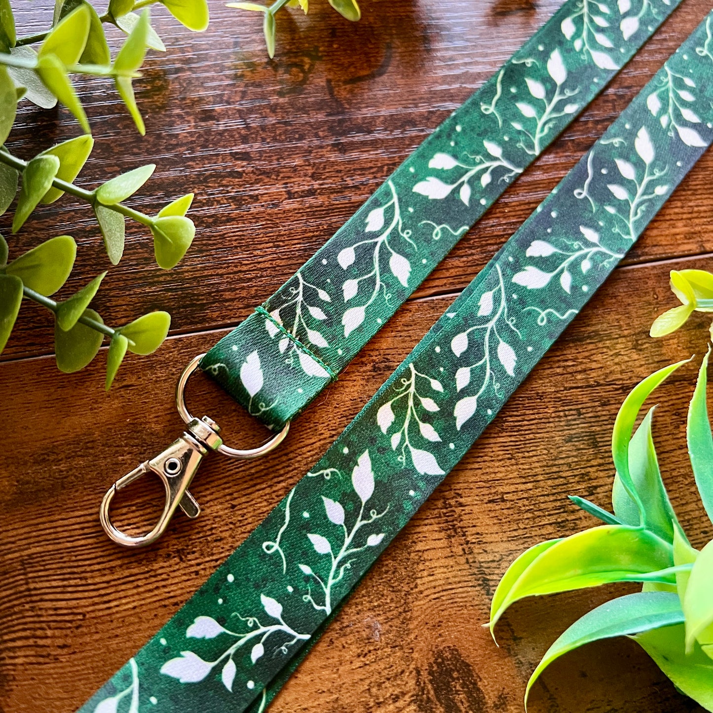 Emerald Leaves Lanyard
