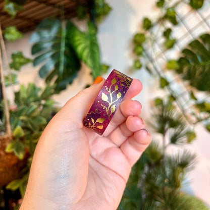Ruby Leaves Foil Washi Tape