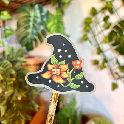Witch's Hat Clear Sticker