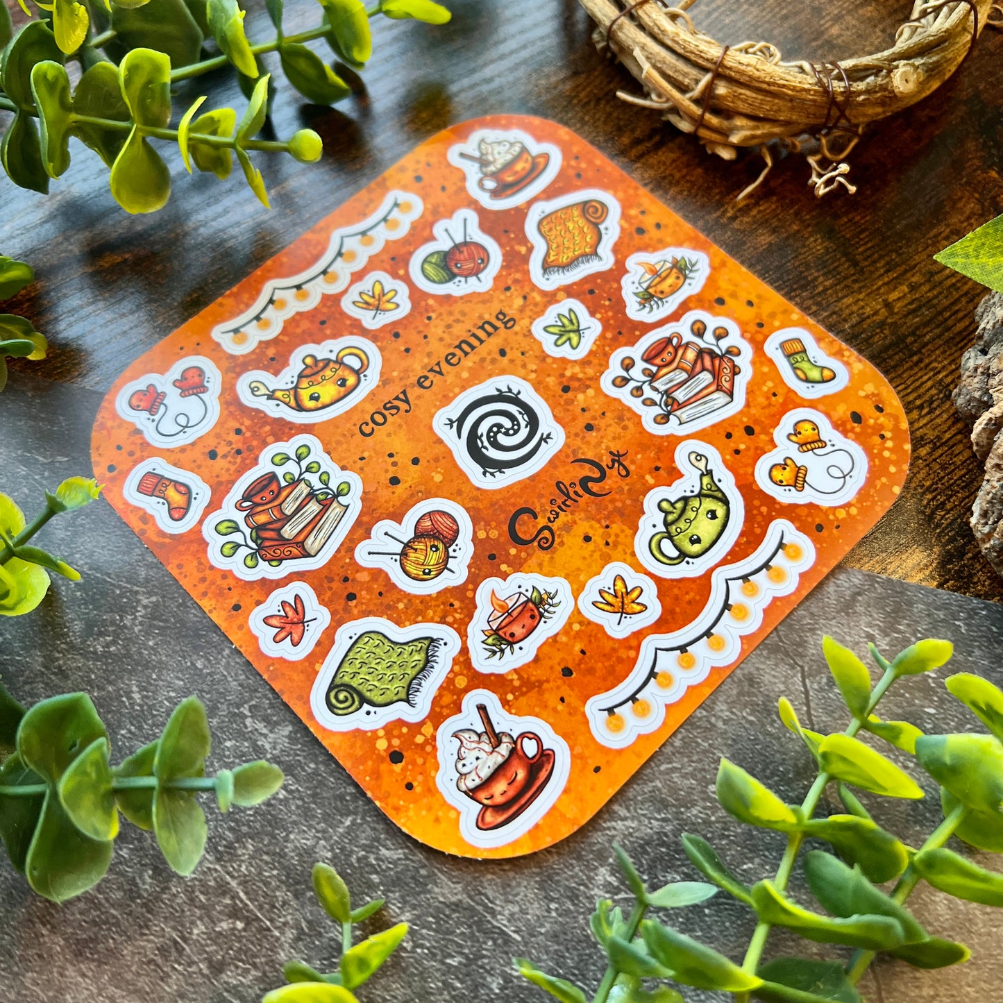 Warm Cosy Evening Sticker Sheet