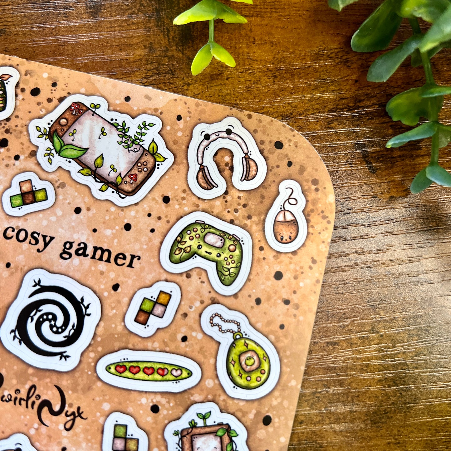 Neutral Cosy Gamer Sticker Sheet