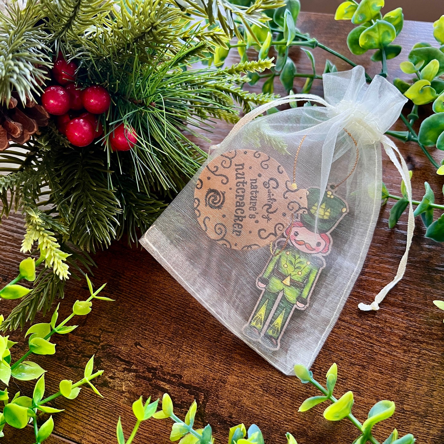 'Frederick' Nature's Nutcracker Wooden Decoration