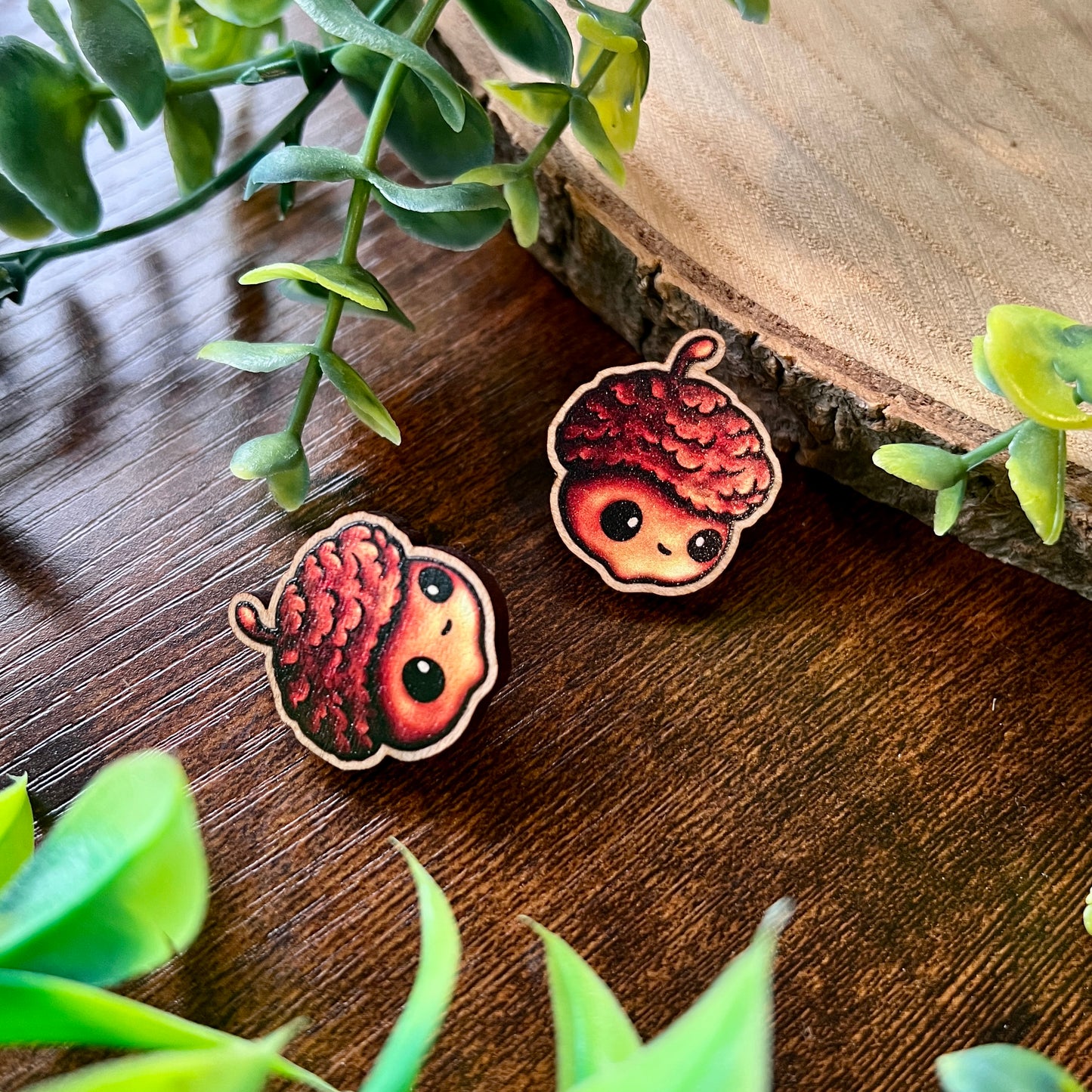 Oakley the Acorn Wooden Pin