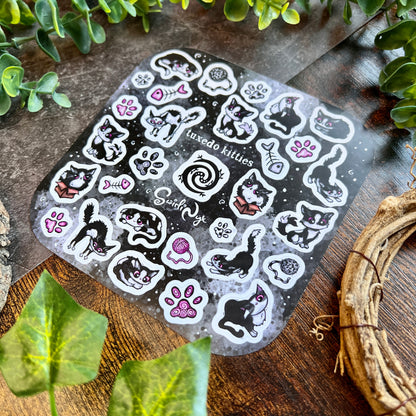 Tuxedo Kitties Sticker Sheet
