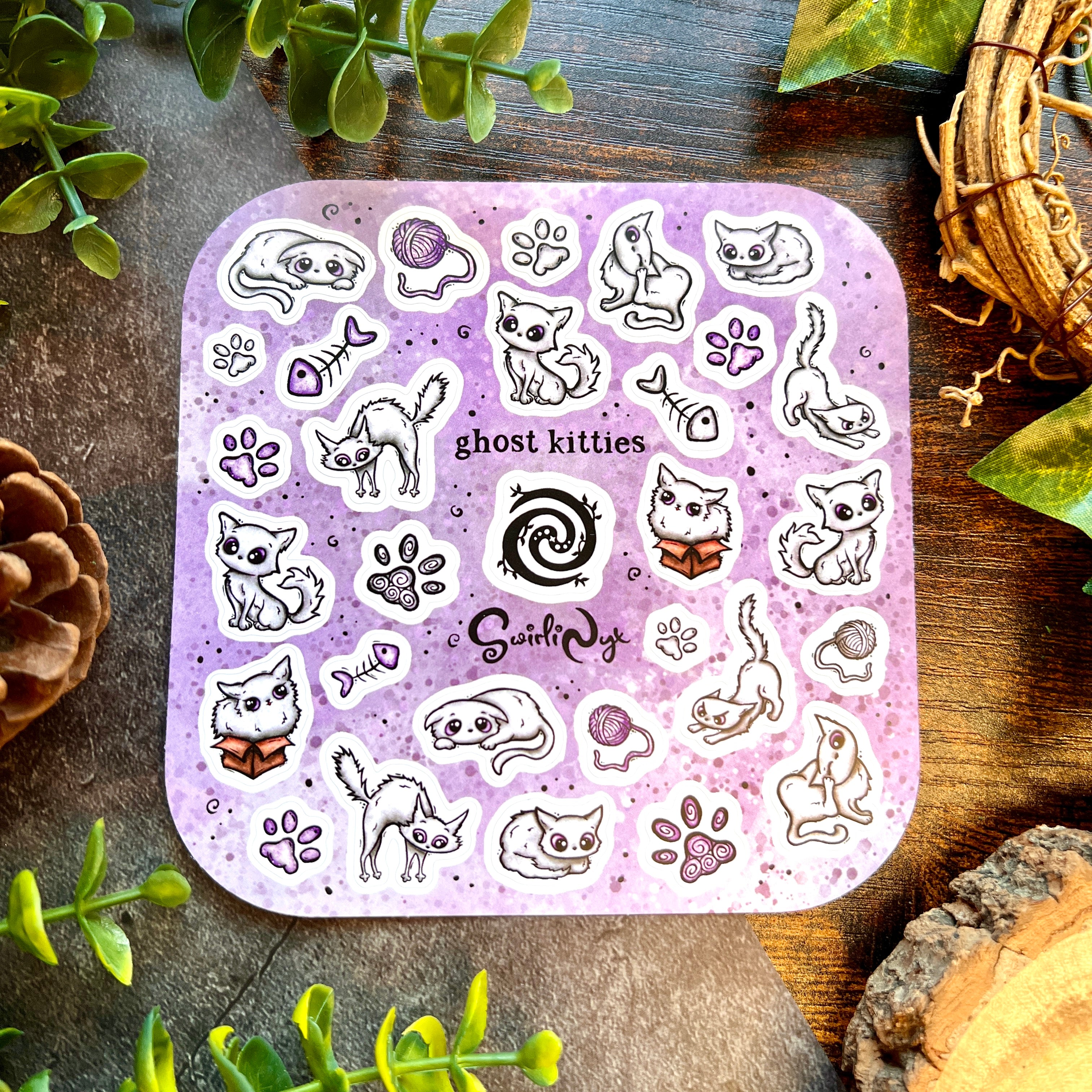 Ghost Kitties Sticker Sheet