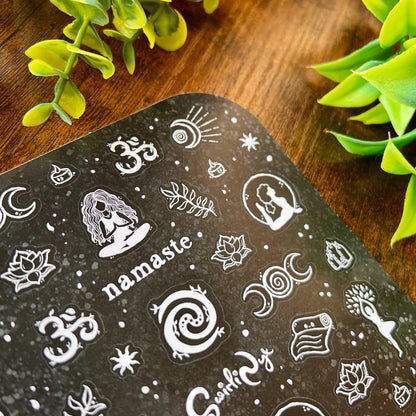 Dark Namaste Sticker Sheet