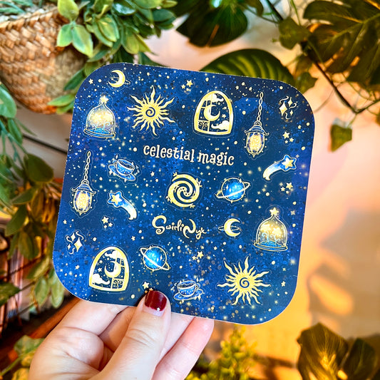 Celestial Magic Navy Sticker Sheet