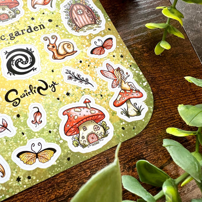Red Magic Garden Sticker Sheet