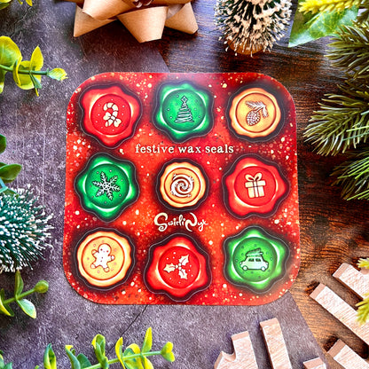 END OF LINE Festive Wax Seal Sticker Sheet