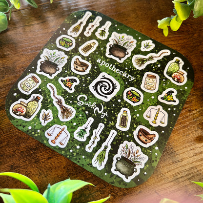 Green Apothecary Sticker Sheet