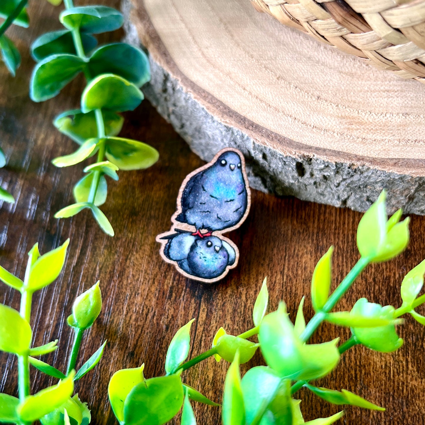 Pigeon Stack Wooden Pin