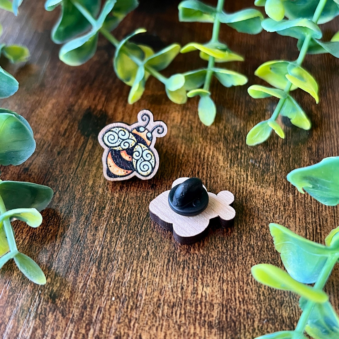 Mini Bumblebee Wooden Pin