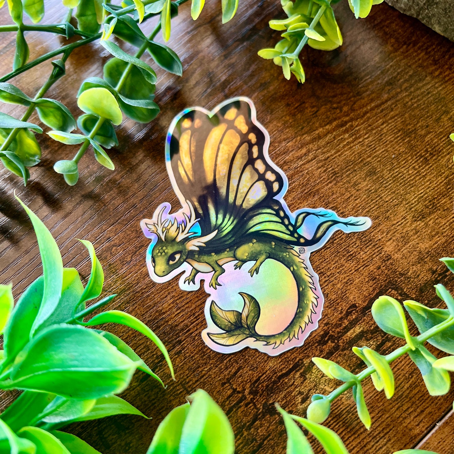 Mythical Dragon Holographic Sticker