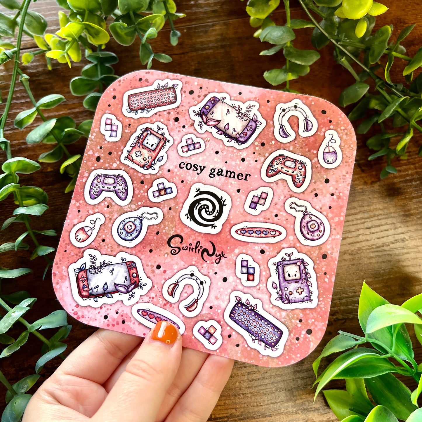Pink Cosy Gamer Sticker Sheet