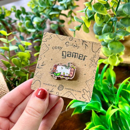 Cosy Gamer Wooden Pin
