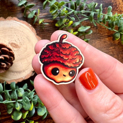 Oakley the Acorn Wooden Pin