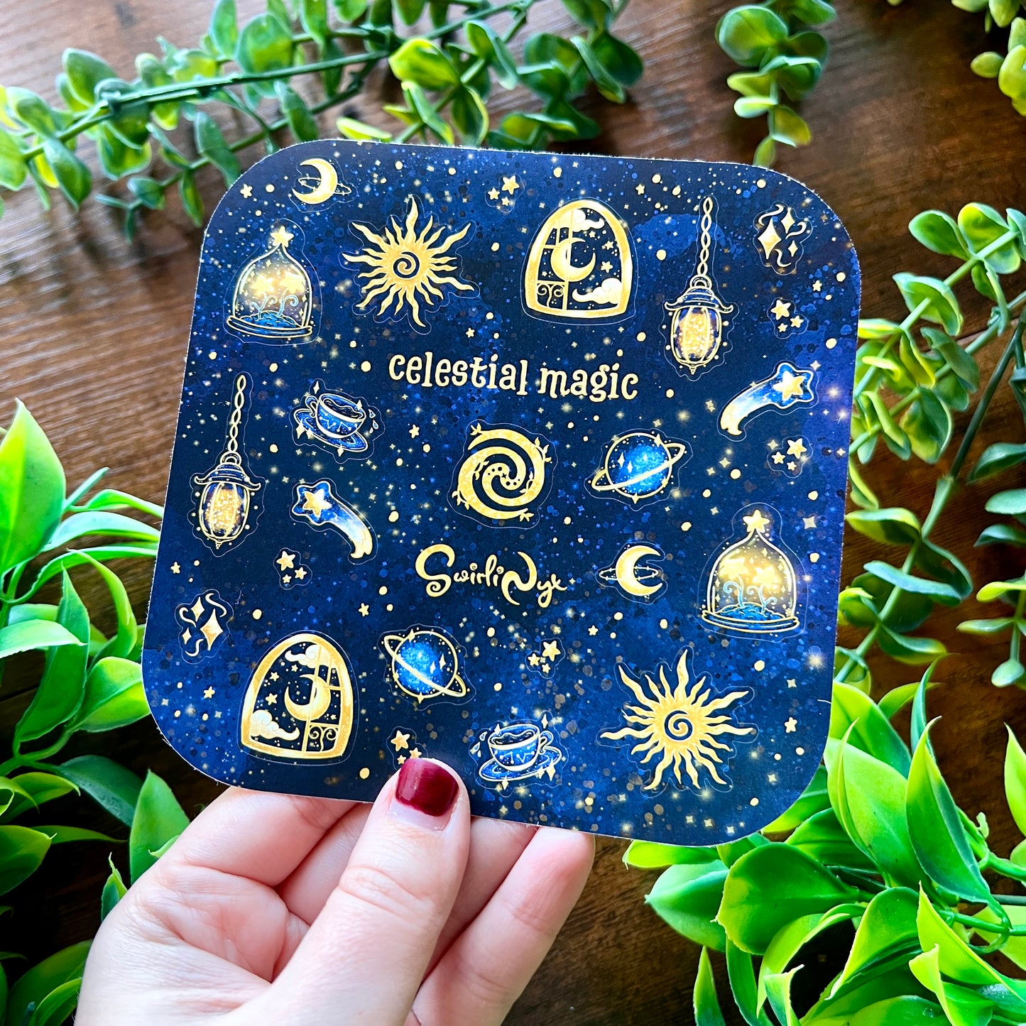 Celestial Magic Navy Sticker Sheet