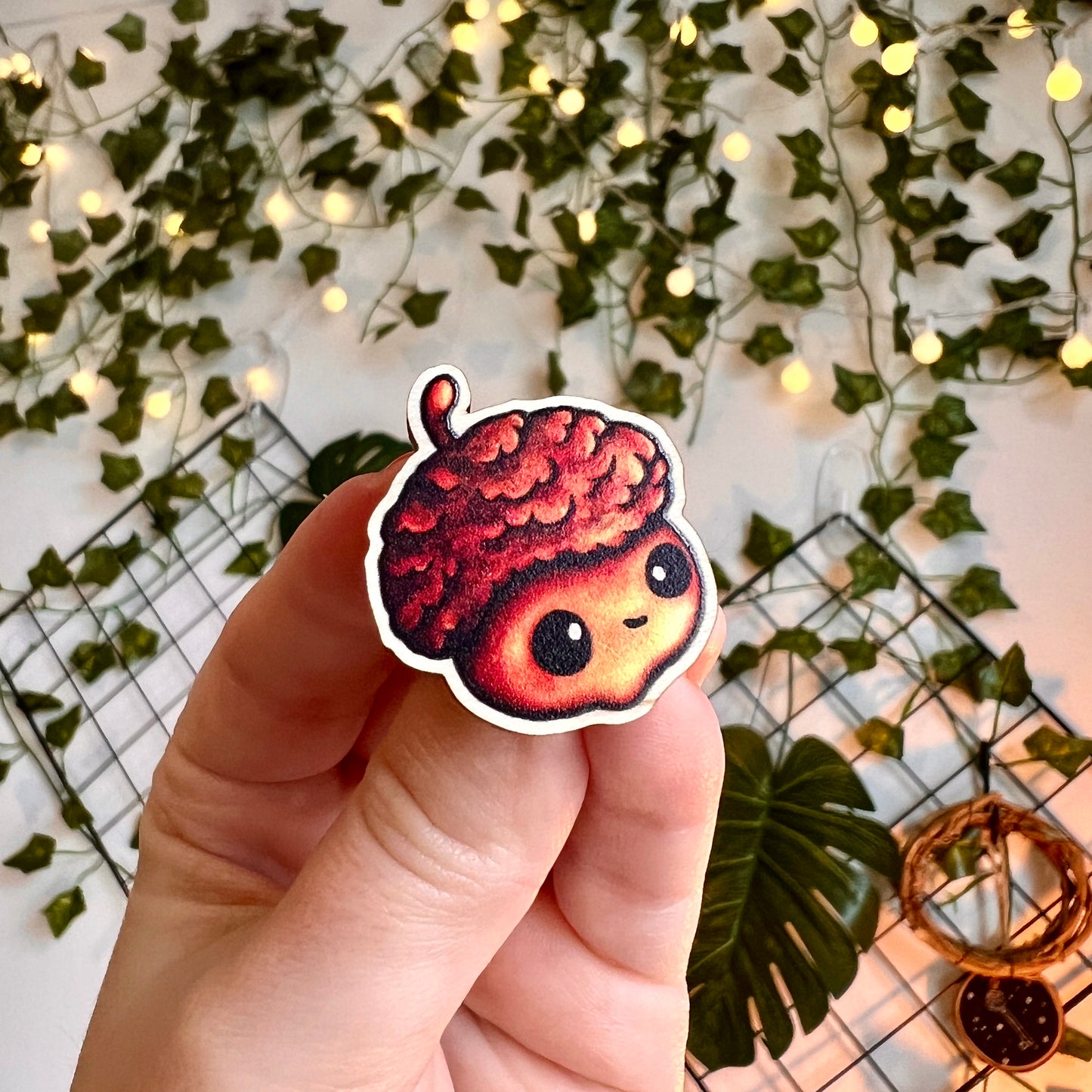 Oakley the Acorn Wooden Pin