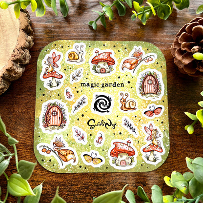 Red Magic Garden Sticker Sheet