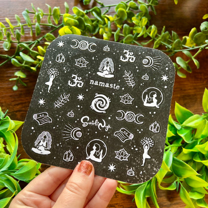 Dark Namaste Sticker Sheet