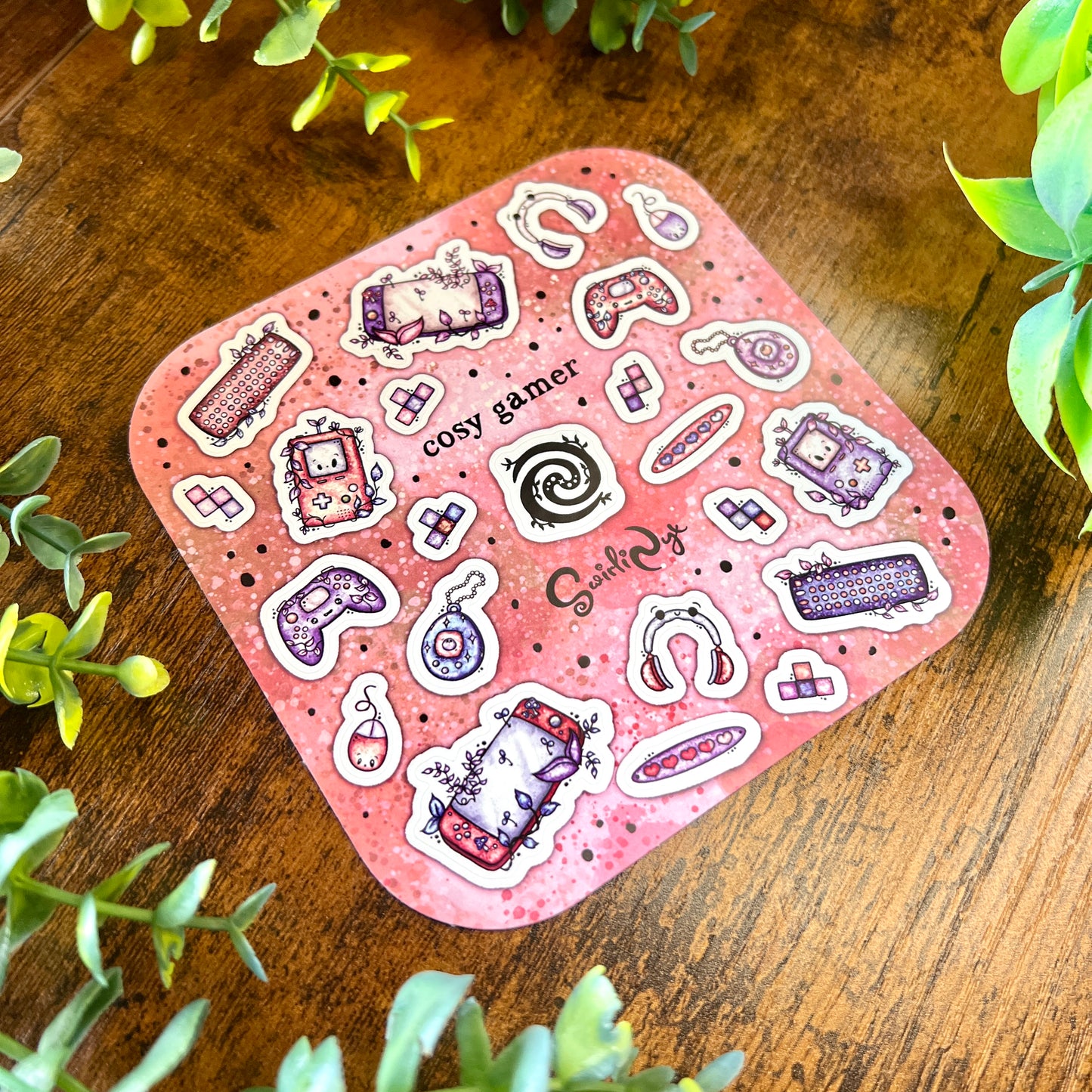 Pink Cosy Gamer Sticker Sheet