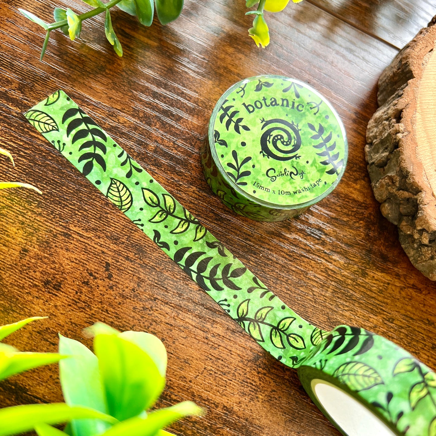 Botanic Washi Tape ~ Green Leaves & Plants