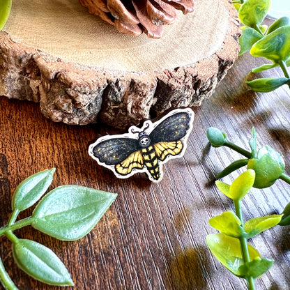 Death Moth Wooden Pin