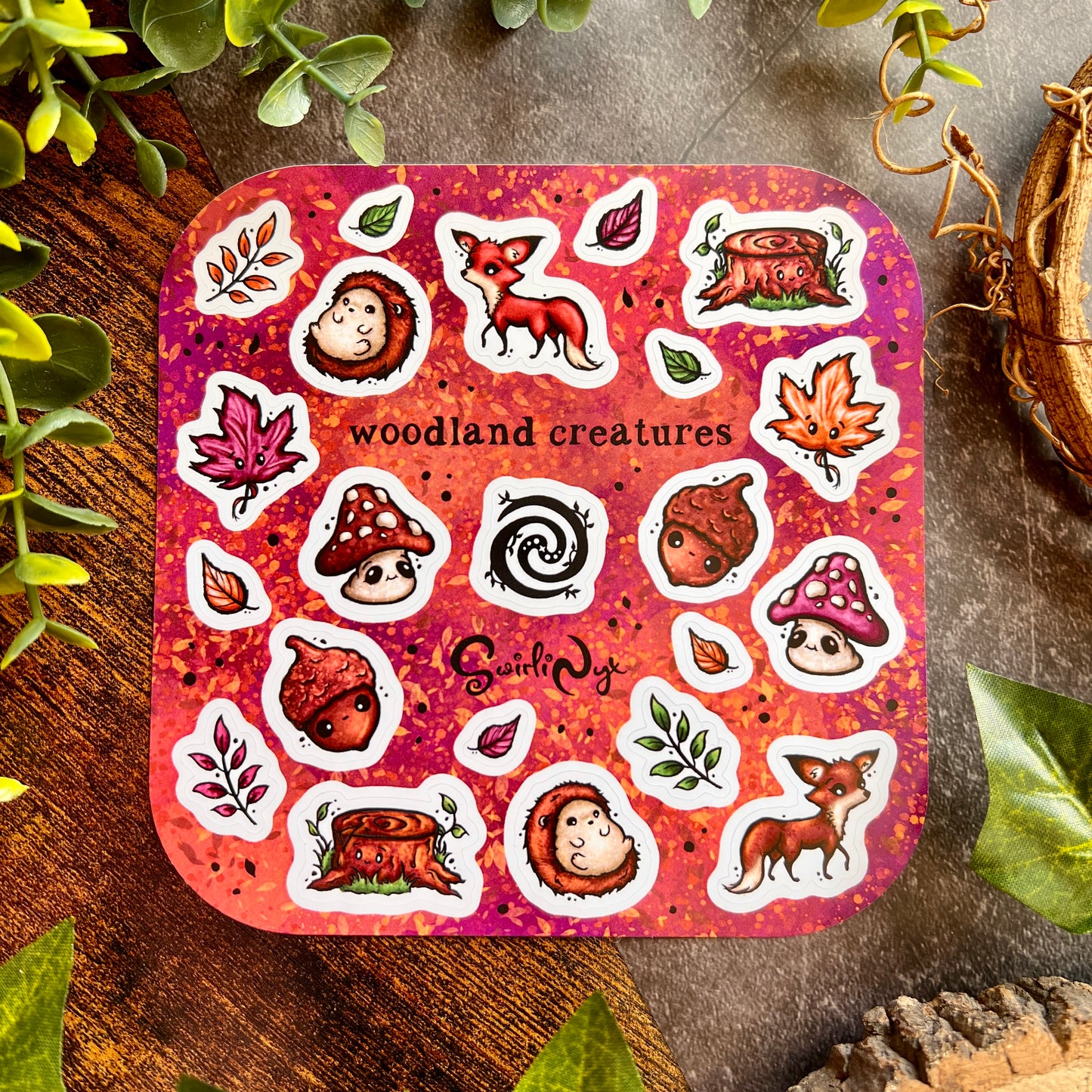 Dusk Woodland Creatures Sticker Sheet