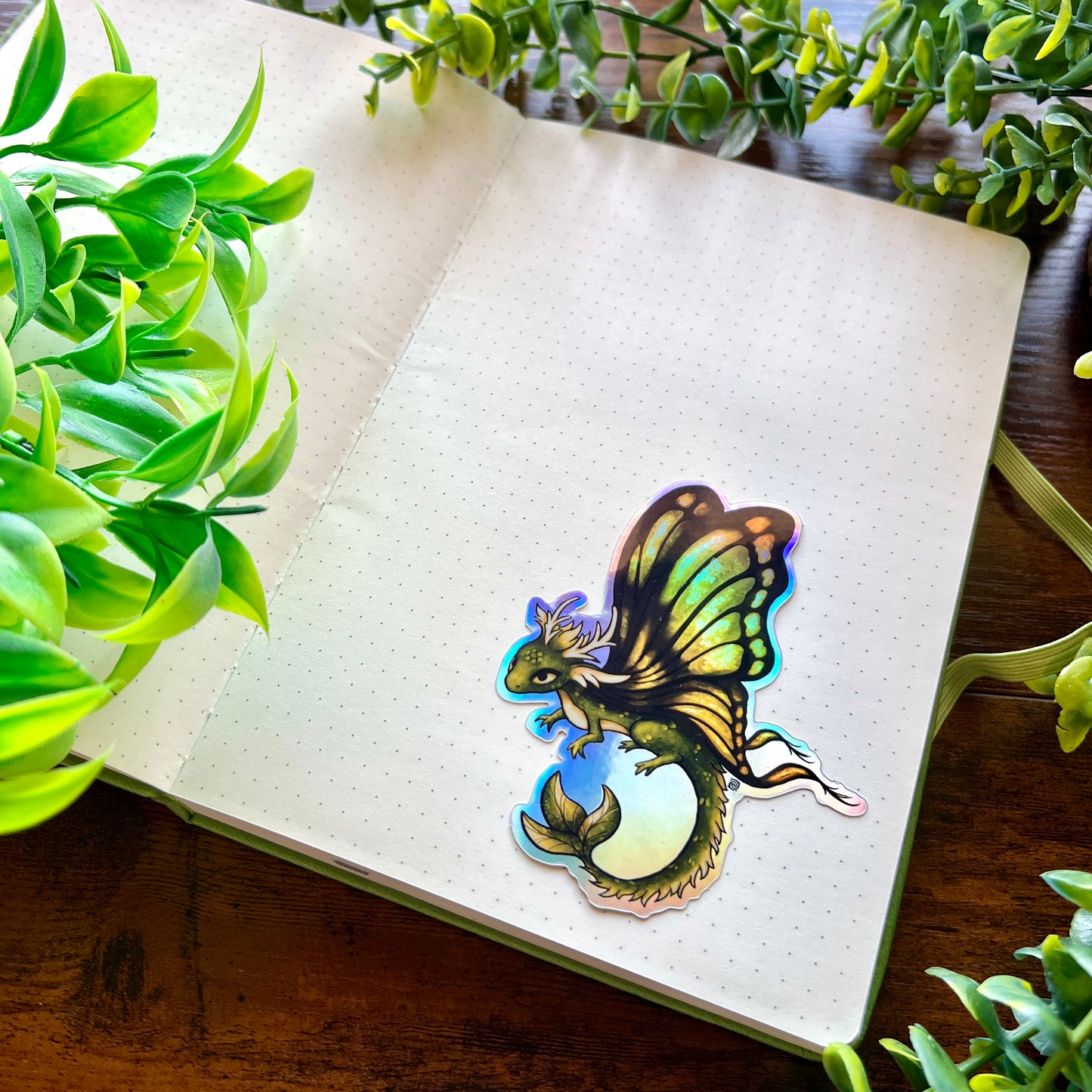 Mythical Dragon Holographic Sticker