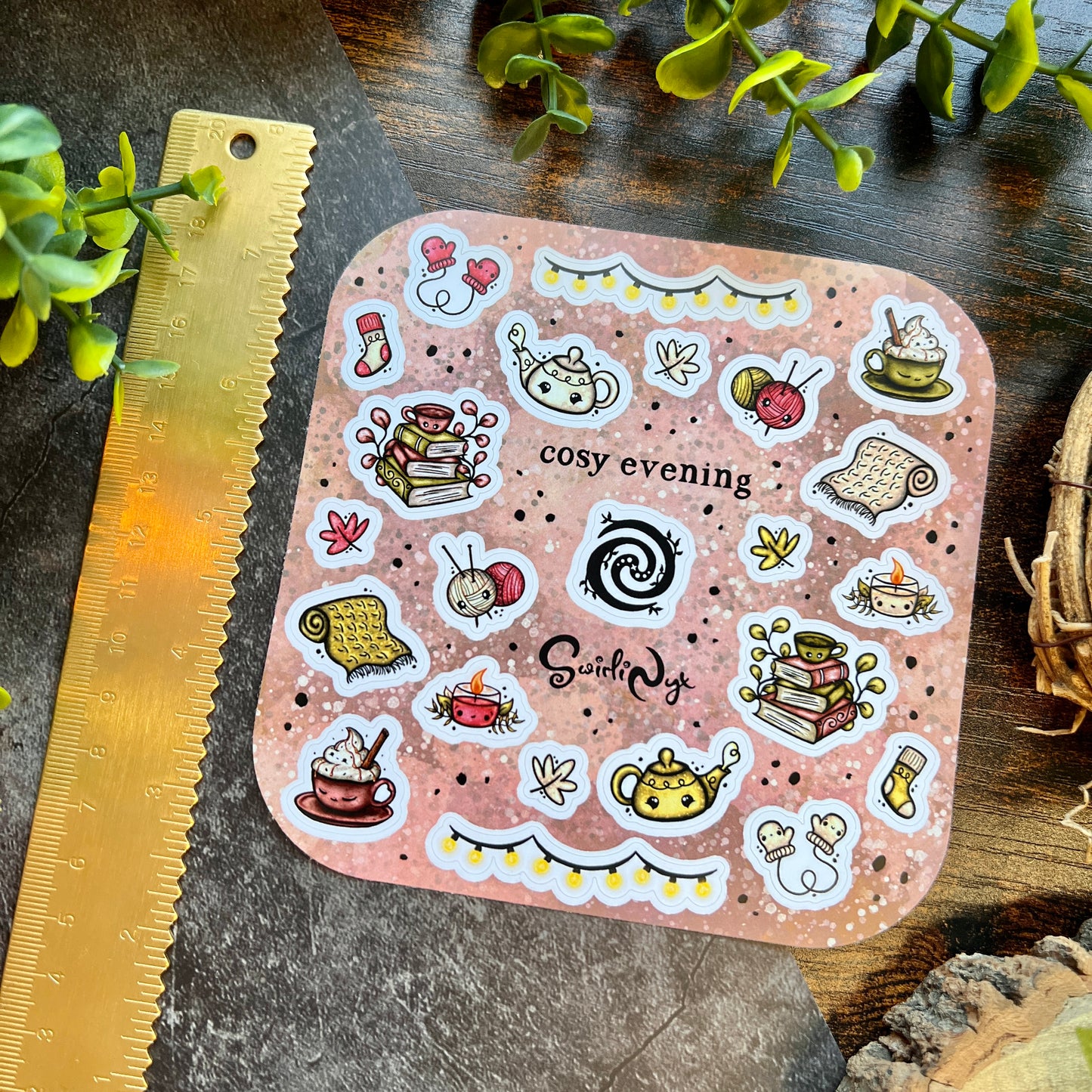 SECOND Neutral Cosy Evening Sticker Sheet