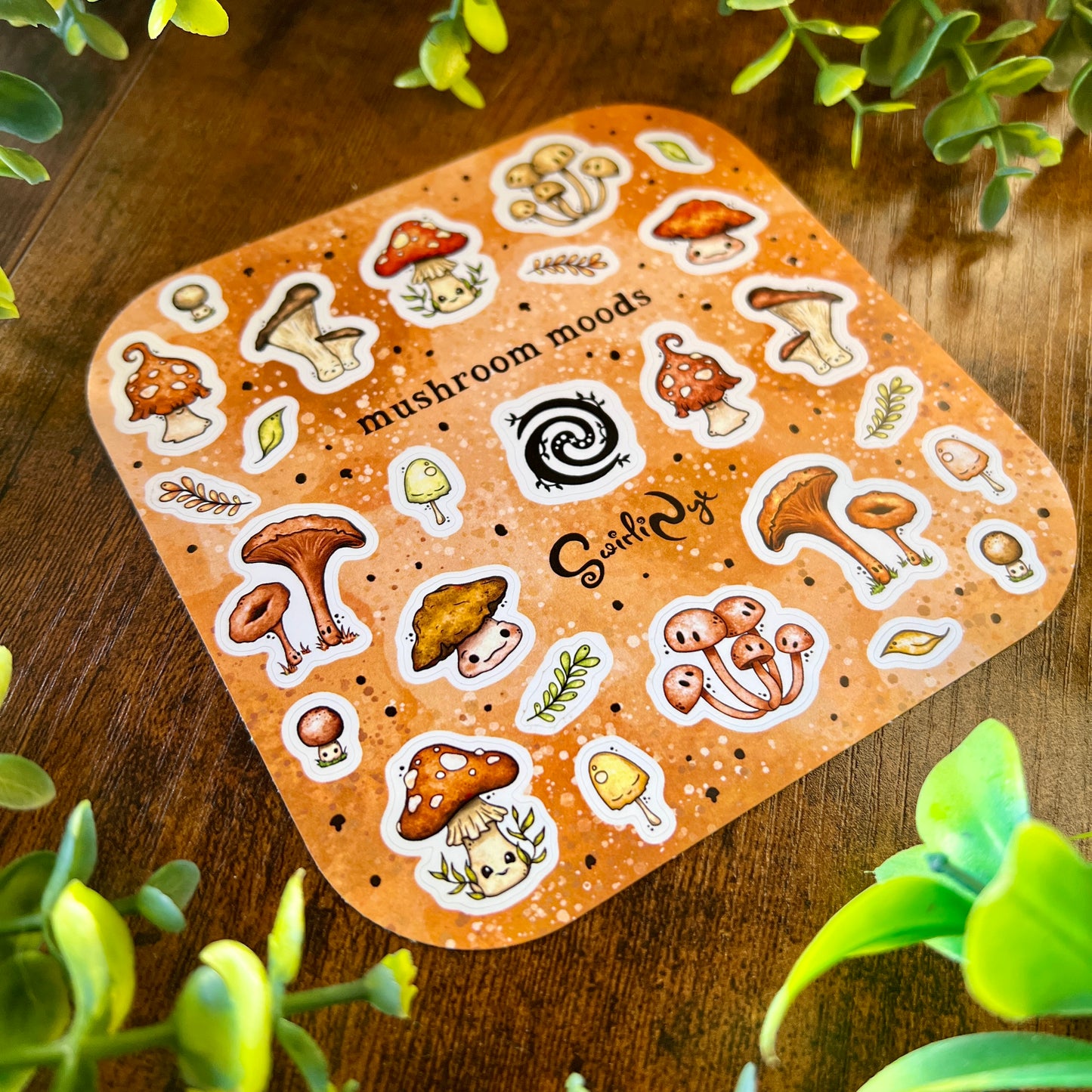 Natural Mushroom Moods Sticker Sheet
