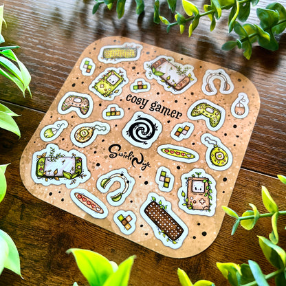 Neutral Cosy Gamer Sticker Sheet