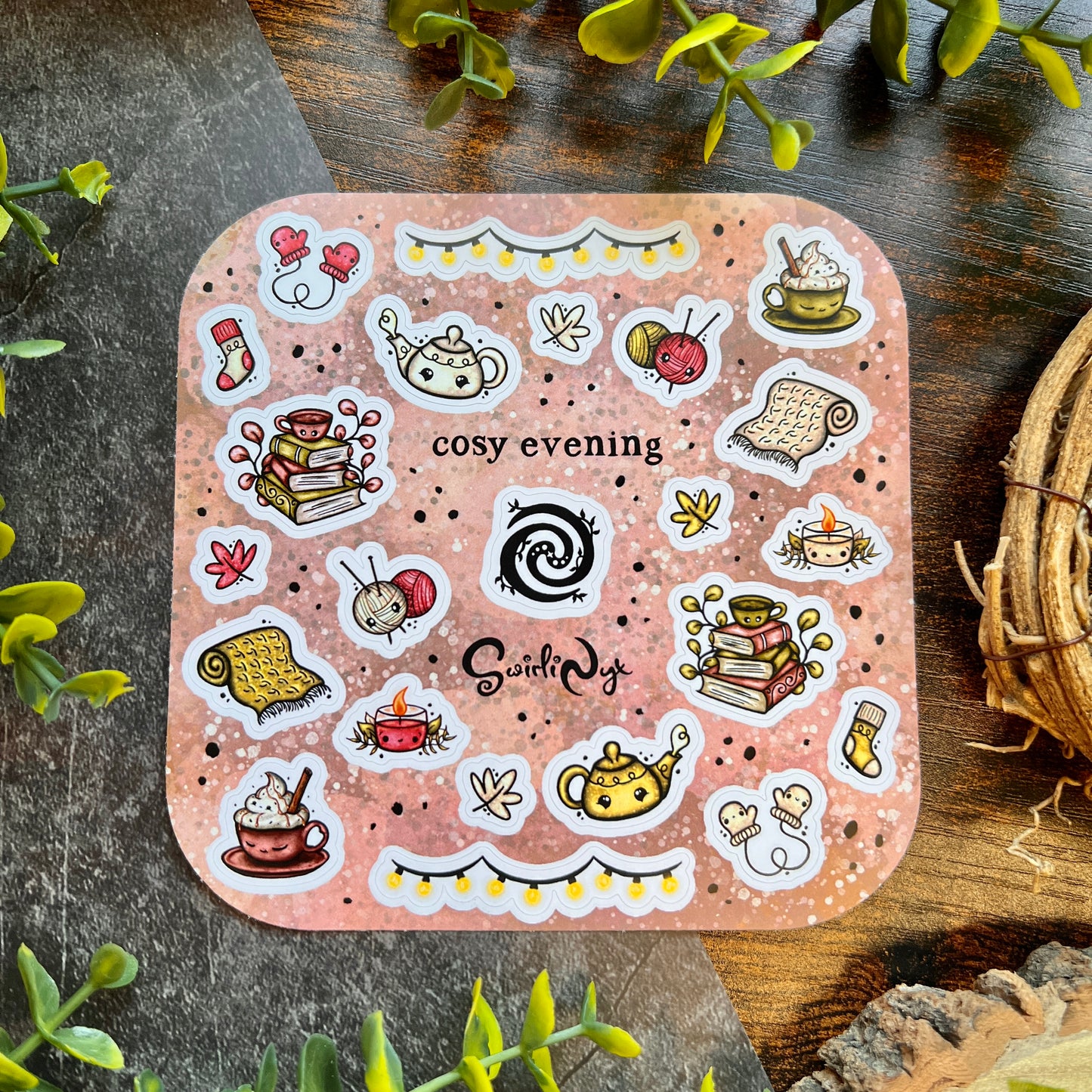 SECOND Neutral Cosy Evening Sticker Sheet