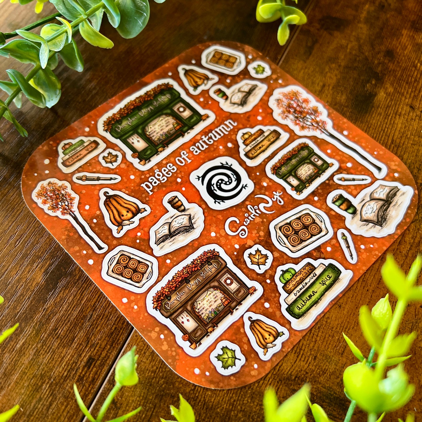 Pages of Autumn Orange Sticker Sheet